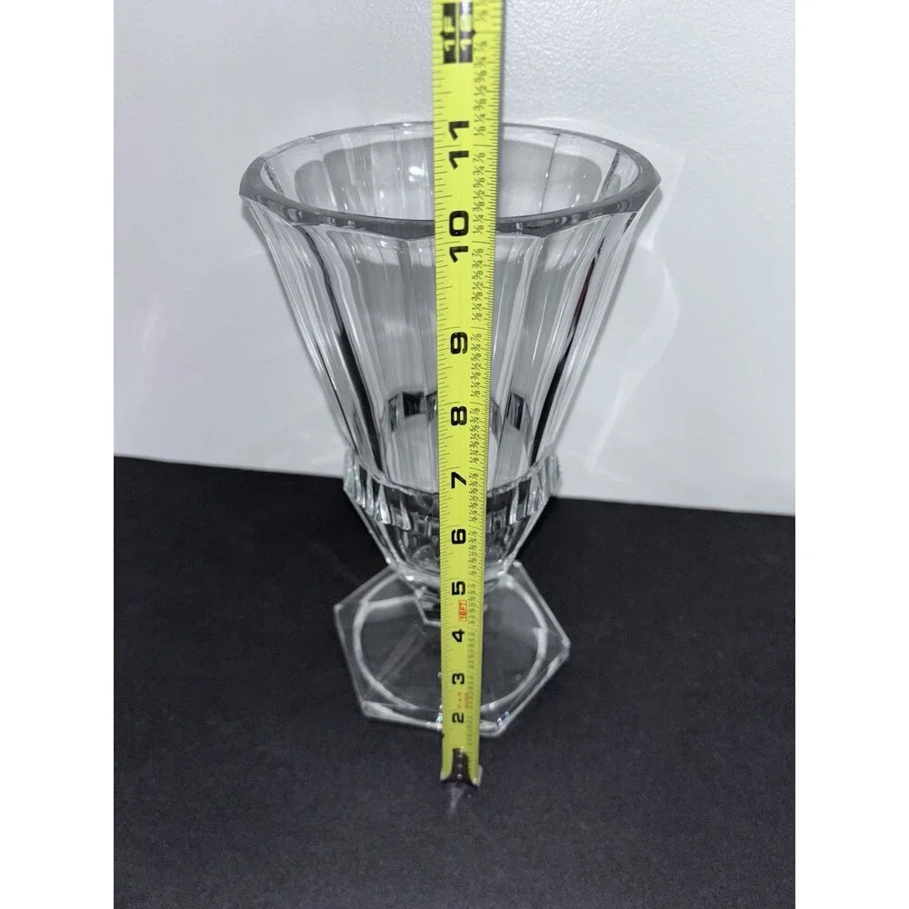 Vintage Val St. Lambert Crystal Vase Art Deco
